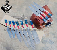 Texas Flag Handles Full BBQ/Chef/Kitchen Knife Set