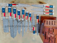 Texas Flag Handles Full BBQ/Chef/Kitchen Knife Set
