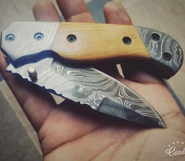 Handmade Damascus Folding knife