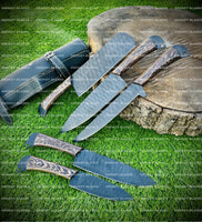 Hand Made BBQ/Chef/Kitchen Knife Set
