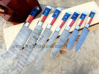 Texas Flag Handles Full BBQ/Chef/Kitchen Knife Set