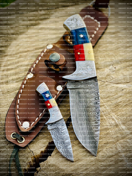 Handmade Texas Handle Knife Pair