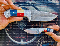 Handmade Texas Handle Knife Pair