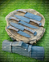 Hand Made BBQ/Chef/Kitchen Knife Set