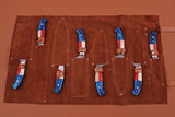 Handmade Texas Flag Handles BBQ/Chef/Kitchen Knife Set