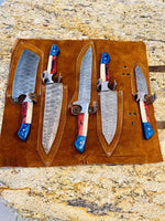 Hand Made Texas Flag Handles BBQ/Chef/Kitchen Set