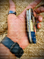 Hand Made Texas Flag Handles Knives Pair