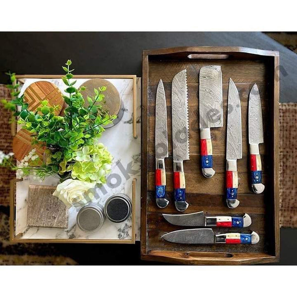 Hand Made BBQ/Chef/Kitchen Knife Set