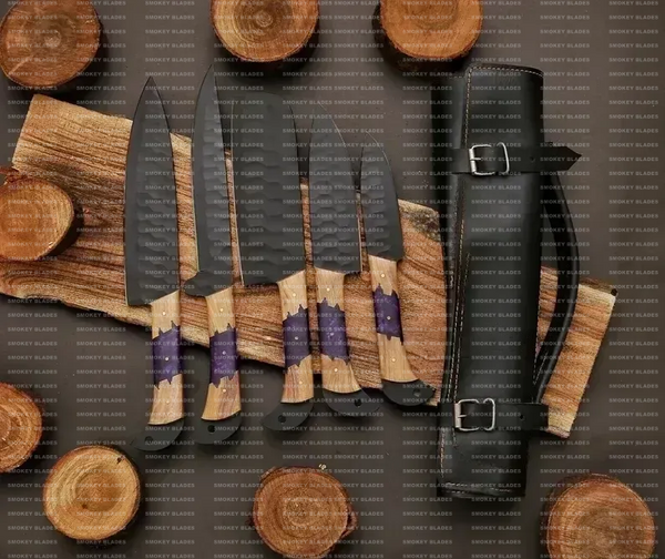 Hand Made BBQ/Chef/Kitchen Knife Set