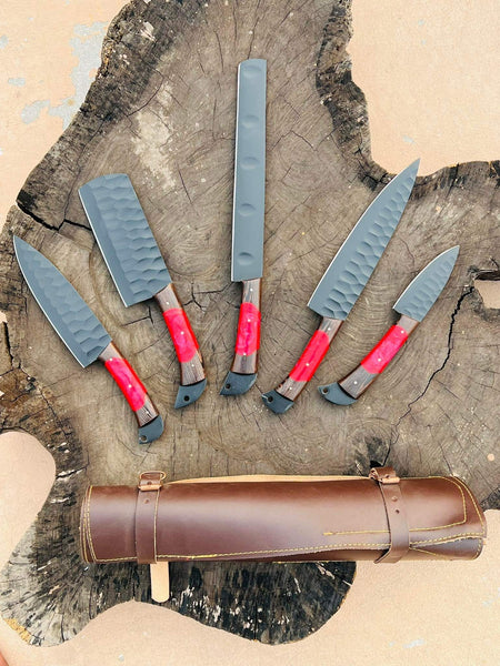 Hand Made BBQ/Chef/Kitchen Knife Set