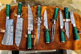 Hand Made Butcher's/BBQ/Chef/Kitchen Knife Set