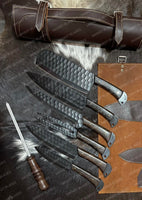 Hand Made BBQ/Chef/Kitchen Knife Set