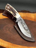 Handmade Hand Engraved Skinner/Hunter/Camp EDC Knife