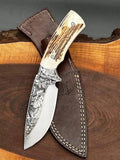 Handmade Hand Engraved Skinner/Hunter/Camp EDC Knife
