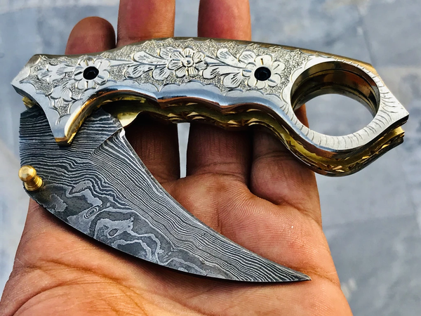 Handmade Damascus Folding knife