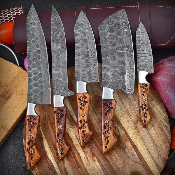 Hand Made BBQ/Chef/Kitchen Knife Set
