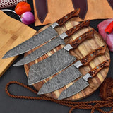 Hand Made BBQ/Chef/Kitchen Knife Set