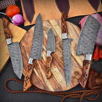 Hand Made BBQ/Chef/Kitchen Knife Set